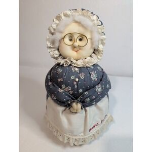 Handmade Soft Sculptured Granny Patch Doll  12.5"